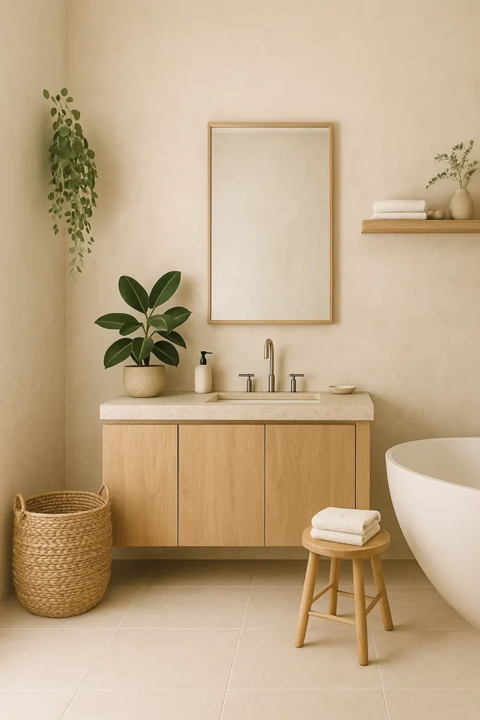 Explore 11 Organic Modern Bathroom Design Ideas that mix natural textures, earthy tones, and sleek style for a calming, spa-like retreat.