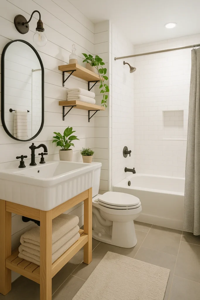 Discover 12 farmhouse bathroom decor ideas that blend rustic charm with modern comfort. Get inspired to create a cozy, timeless bathroom retreat.