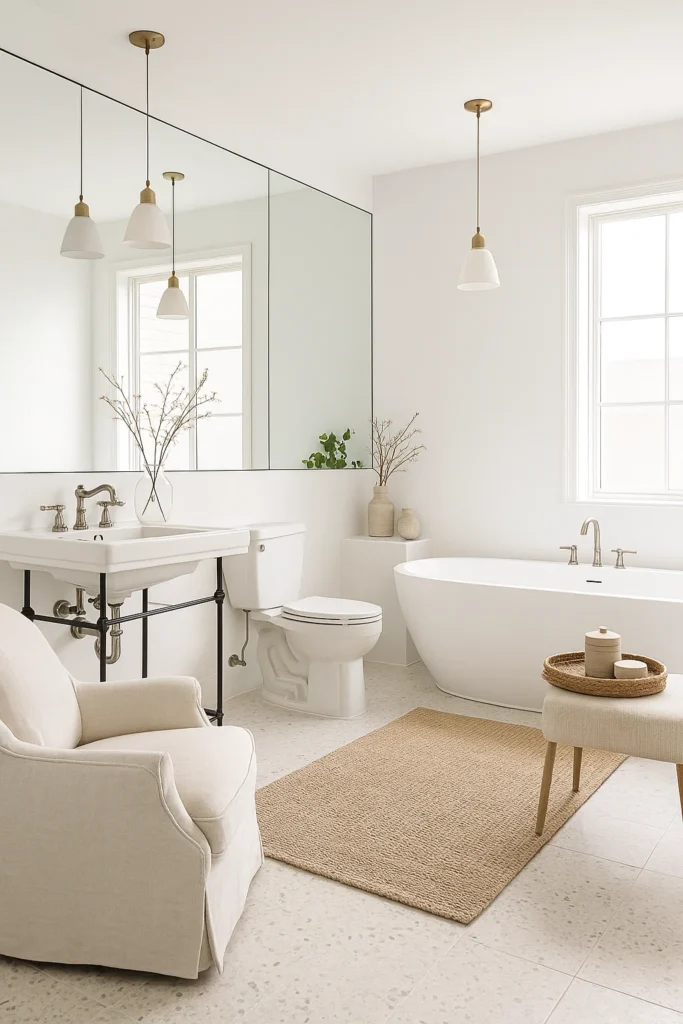 Discover 12 farmhouse bathroom decor ideas that blend rustic charm with modern comfort. Get inspired to create a cozy, timeless bathroom retreat.