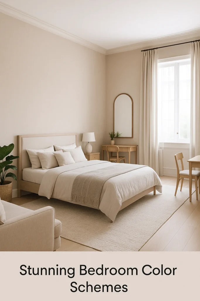 Explore 12 stunning bedroom color schemes to inspire your dream space. Elevate your interiors with timeless palettes, modern hues, and elegant design ideas.