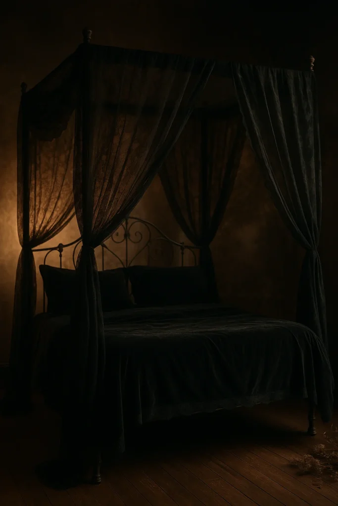 Discover 12 dark cottagecore bedroom ideas that blend moody tones, vintage charm, and cozy elegance.