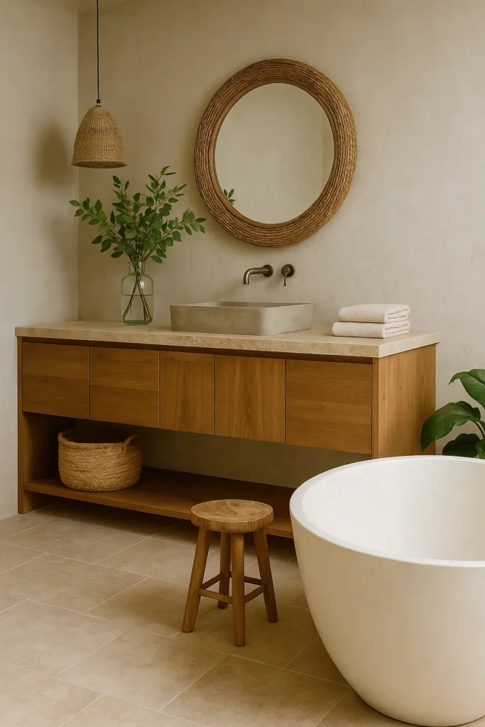 Explore 11Organic Modern Bathroom Design Ideas that mix natural textures, earthy tones, and sleek style for a calming, spa-like retreat.