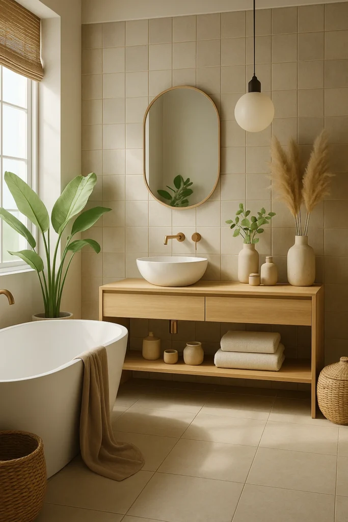 Explore 11 Organic Modern Bathroom Design Ideas that mix natural textures, earthy tones, and sleek style for a calming, spa-like retreat.