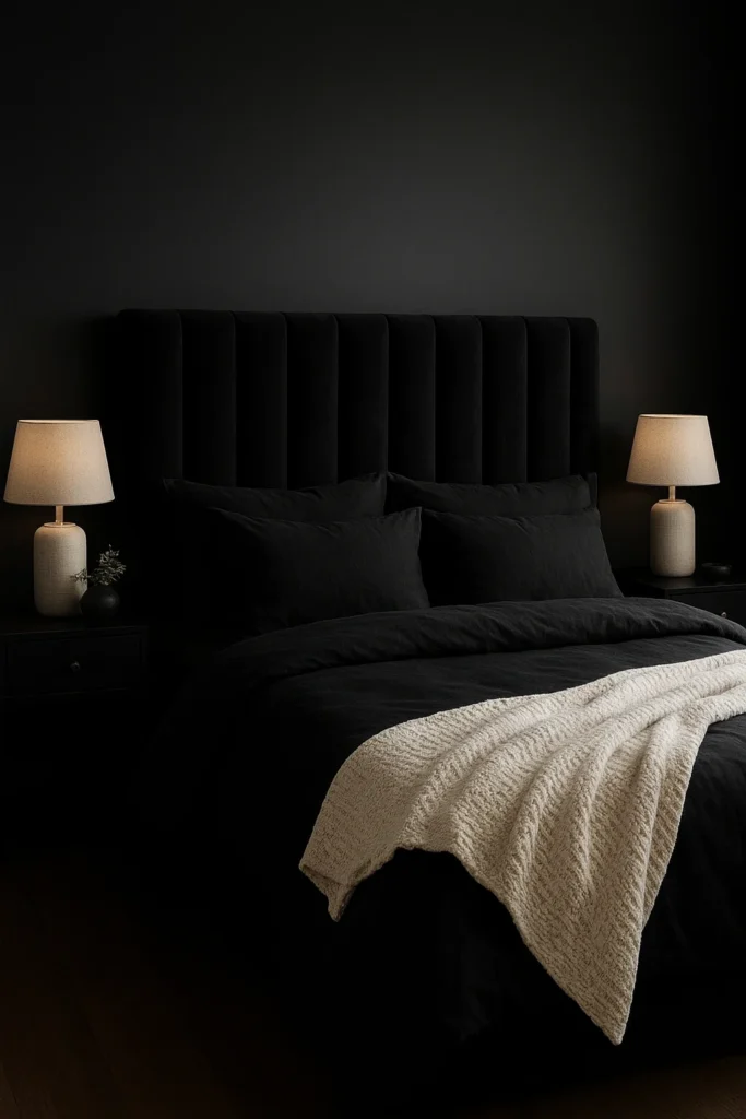 Discover 15 moody black bedroom ideas to create a bold, modern, and stylish space with cozy, dramatic, and timeless design inspiration.