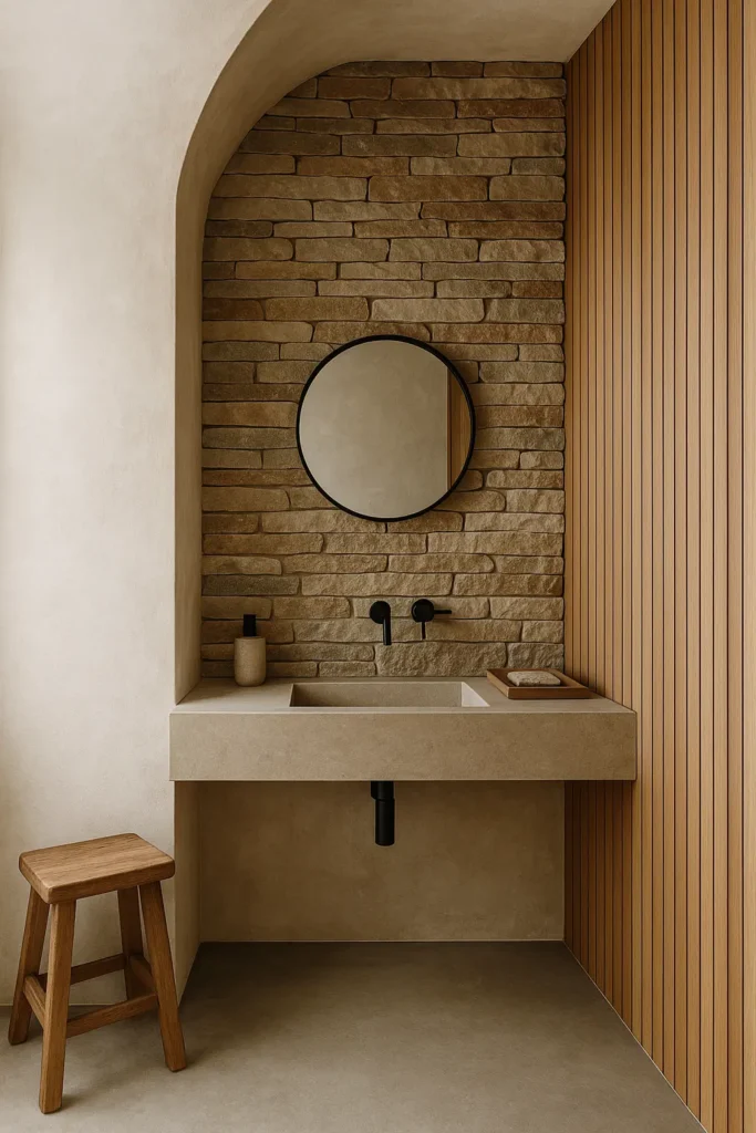 Explore 11 Organic Modern Bathroom Design Ideas that mix natural textures, earthy tones, and sleek style for a calming, spa-like retreat.