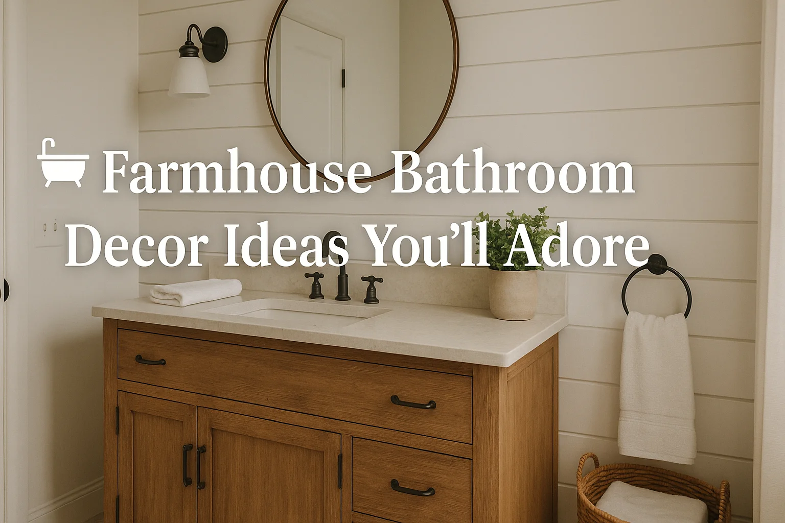 Discover 12 farmhouse bathroom decor ideas that blend rustic charm with modern comfort. Get inspired to create a cozy, timeless bathroom retreat.