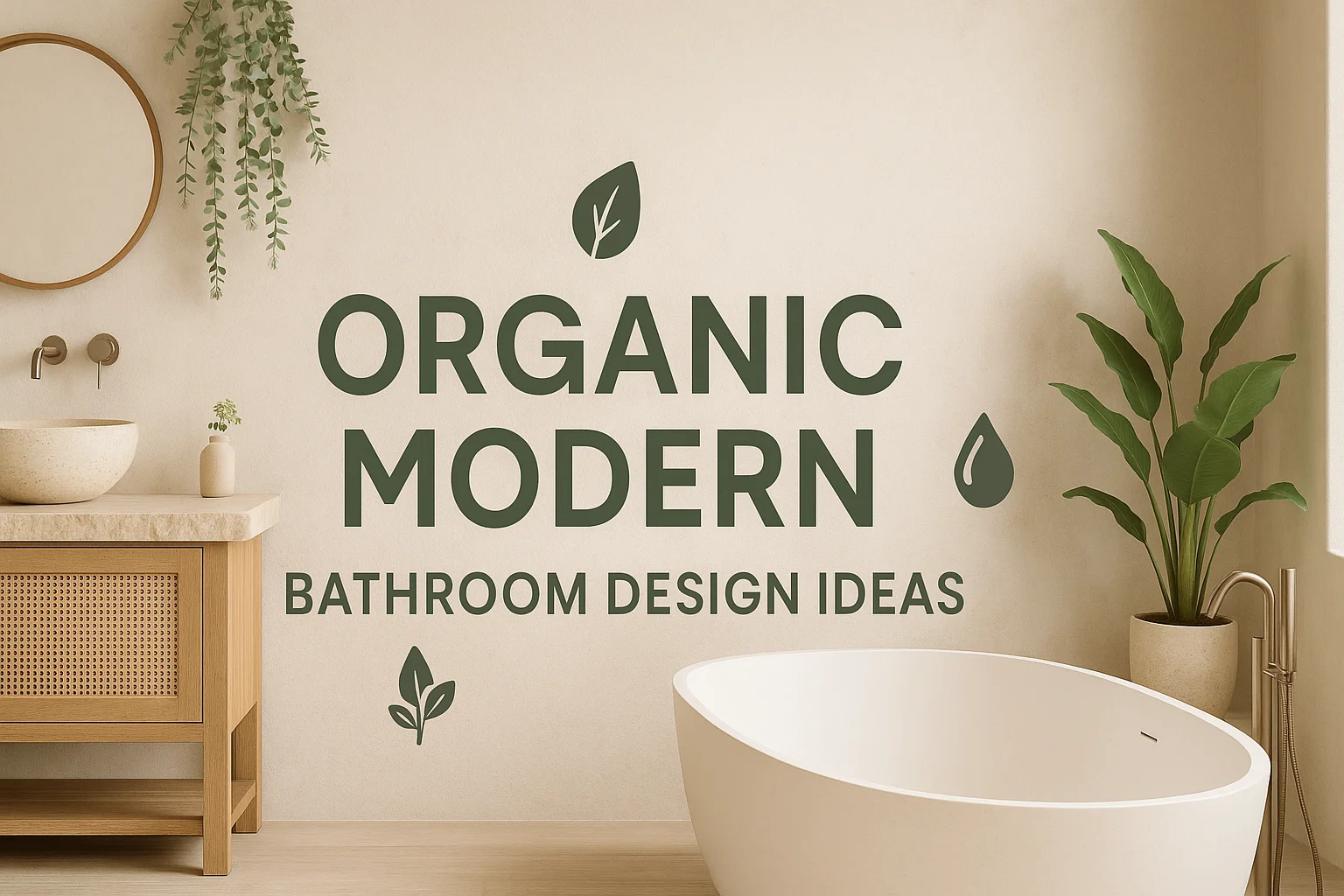 Explore 11 organic modern bathroom ideas that mix natural textures, earthy tones, and sleek style for a calming, spa-like retreat.
