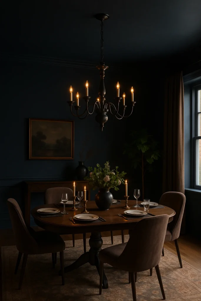Discover 13 moody dining room ideas that bring drama, elegance, and sophistication to your home. Get inspired with bold designs, rich colors, and stylish décor tips.