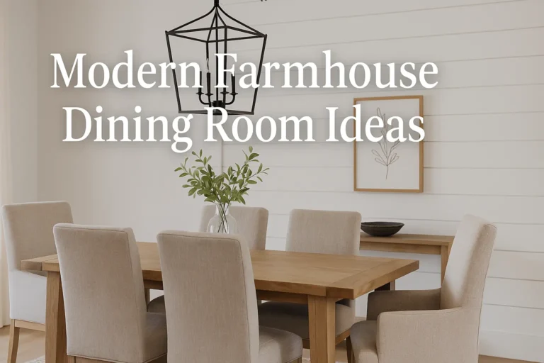 Discover 14 modern farmhouse dining room ideas that blend rustic charm with modern style to create a cozy, inviting, and stylish gathering space.