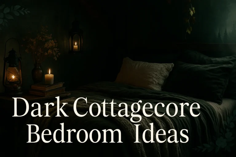 Discover 12 dark cottagecore bedroom ideas that blend moody tones, vintage charm, and cozy elegance.