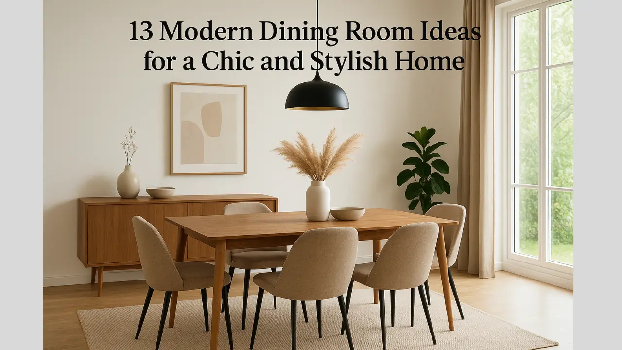 Discover 13 modern dining room ideas to create a chic and stylish home. Explore elegant designs, sleek furniture, and décor tips for a sophisticated dining space.