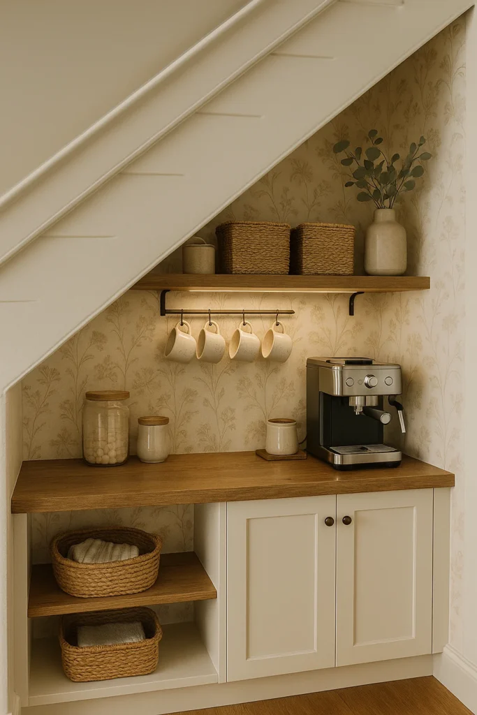 Discover 15 cute coffee bar ideas to create a cozy café vibe at home. Get inspired with charming setups, stylish décor, and easy ways to elevate your daily coffee routine.