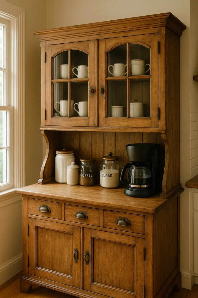 Discover 15 cute coffee bar ideas to create a cozy café vibe at home. Get inspired with charming setups, stylish décor, and easy ways to elevate your daily coffee routine.