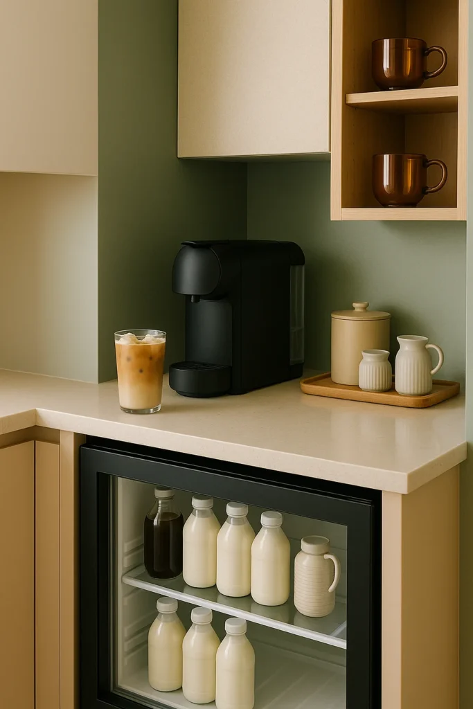 Discover 15 cute coffee bar ideas to create a cozy café vibe at home. Get inspired with charming setups, stylish décor, and easy ways to elevate your daily coffee routine.