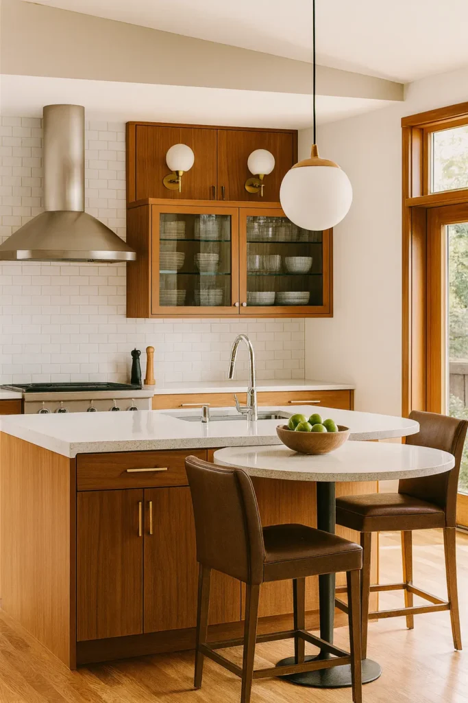Explore 15 Midcentury Modern kitchen ideas that bring together retro charm and modern elegance.