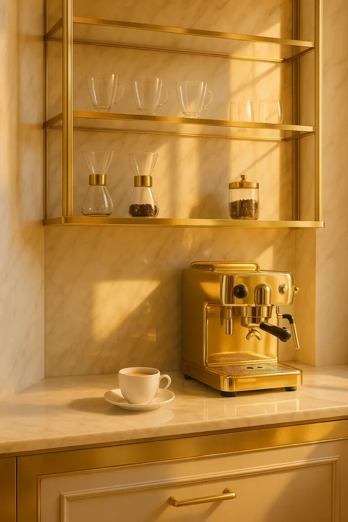 Discover 15 cute coffee bar ideas to create a cozy café vibe at home. Get inspired with charming setups, stylish décor, and easy ways to elevate your daily coffee routine.