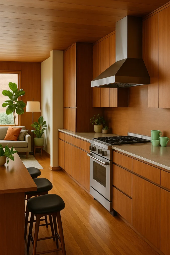 Explore 15 Midcentury Modern kitchen ideas that bring together retro charm and modern elegance.
