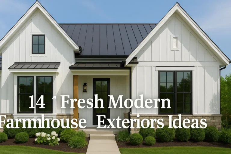 Discover 14 modern farmhouse exteriors ideas that blend rustic charm with modern elegance. Get inspired by these stunning designs to instantly elevate your home’s curb appeal.